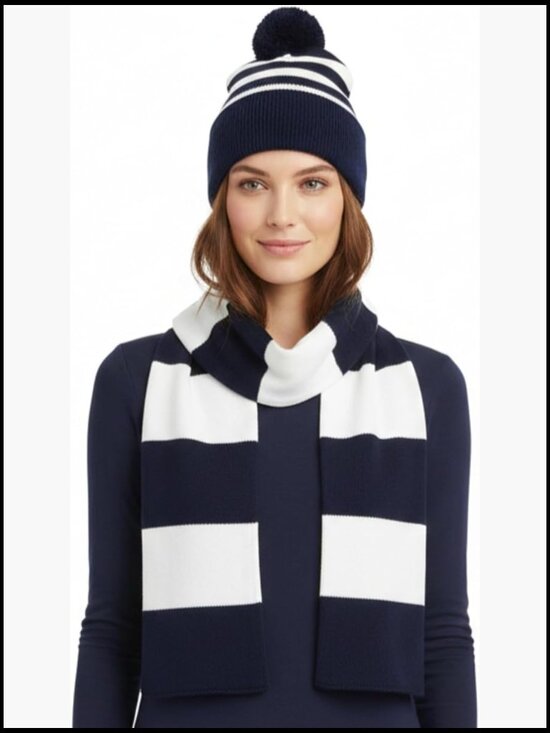 Unisex Knit Acrylic Scarf & Beanie Set - Winter Hat main image 4